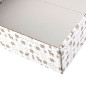 Weiße Geschenkbox mit Wintermustern | 305x215x85 mm | Superbox
