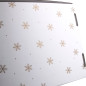 Weiße Geschenkbox mit Goldschneeflocken | 305x215x85 mm | Superbox Weiße Geschenkbox mit Goldschneeflocken | 305x215x85 mm | Superbox
