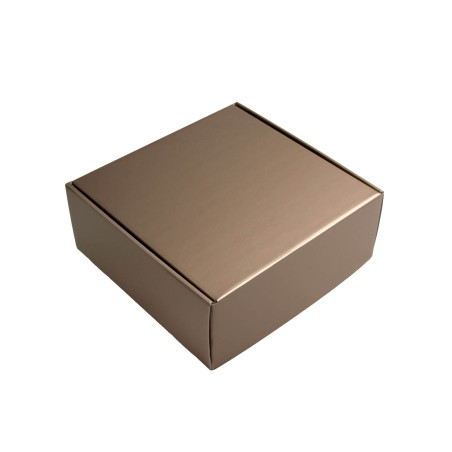 Goldene kleine Geschenkbox für Kosmetik | 220x220x90 mm