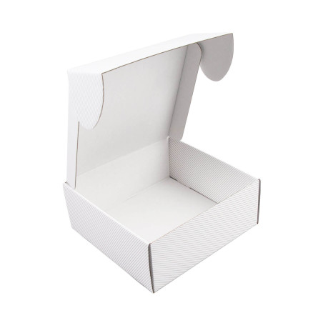 Weiße quadratische Geschenkbox mit goldenen Linien für Kosmetik