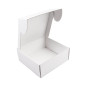 White with golden Lines Square Gift Box | 220 x 220 x 90 mm | Superbox