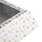 Weiße Quadratische Geschenkbox mit Weihnachtsdesign | 220x220x90 mm
