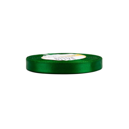 Schmales dunkelgrünes Satinband | 12 mm x 32 m | Superbox