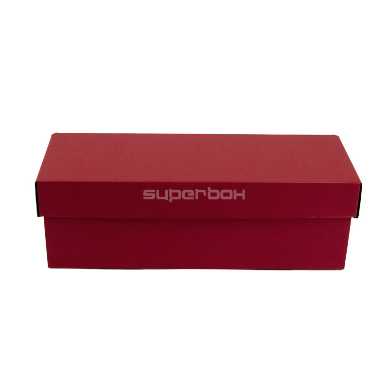 Horizontale Flip-Deckel rote Geschenkbox | 335x115x115 mm | Superbox