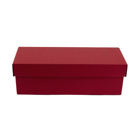 Horizontale Flip-Deckel rote Geschenkbox | 335x115x115 mm | Superbox