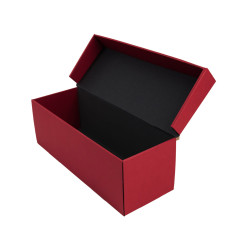 Horizontale Klappdeckel-Box rot