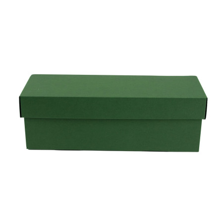 Horizontale Flip-Deckel grüne Geschenkbox | 335x115x115 mm | Superbox
