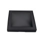 Small Height Black Square Box with Window | 250x250x30 mm | Superbox