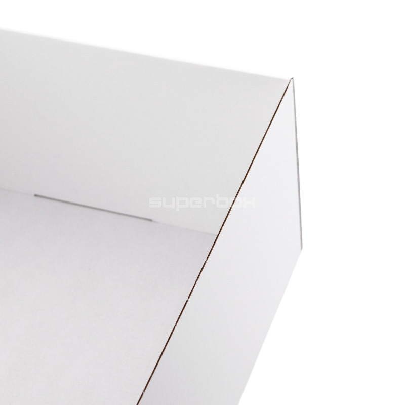 Große weiße quadratische Box mit Deckel