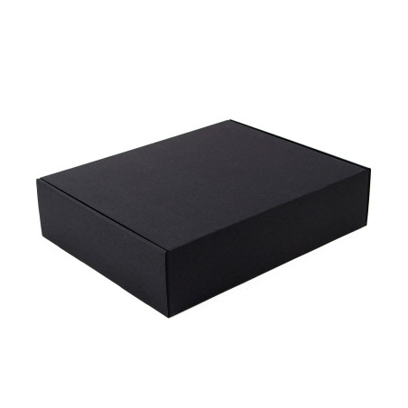 Schwarze Geschenkbox für 3 Flaschen | 340x280x85 mm | Superbox