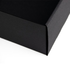 Black Gift Box for 3 Bottles - corner view
