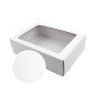 Weiße A4-Geschenkbox mit Goldlinien | 305x215x85 mm | Superbox