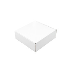 Weiße große quadratische Geschenkbox | 225x235x75 mm | Superbox