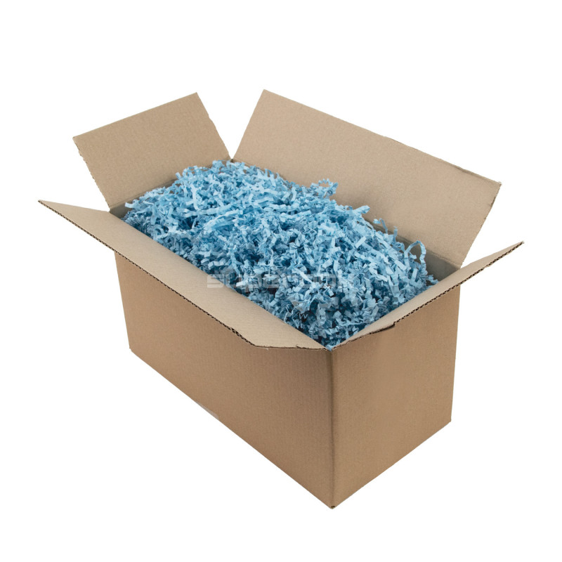 Starre hellblaue Papierwolle – 4 mm, 1 kg