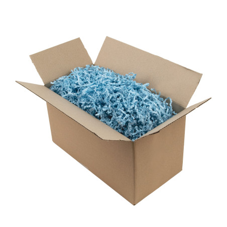 Starre hellblaue Papierwolle – 4 mm, 1 kg