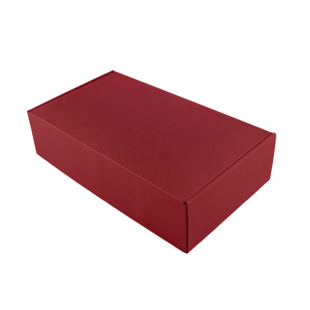 Rote Geschenkbox für Flasche | 340x195x85 mm | Superbox