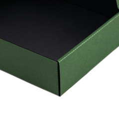 Grüne kleine Geschenkbox mit Fenster | 190x170x48 mm | Superbox