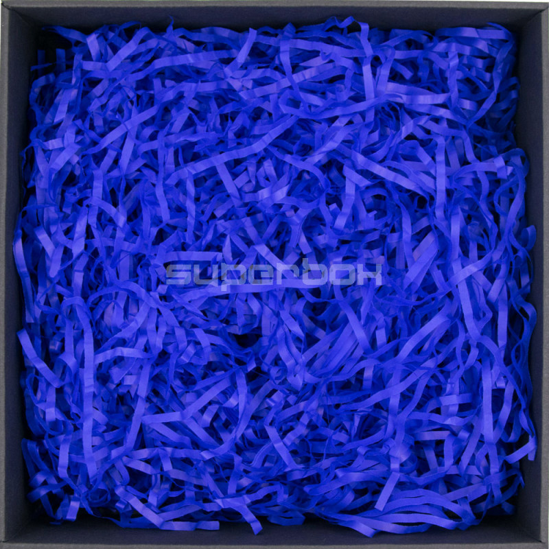 Tamsiai mėlynos popieriaus drožlės, 1 kg
