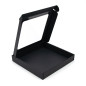 Schwarze Box mit PVC-Fenster, 3 cm hoch | 200x200x30 mm | Superbox