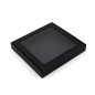 Schwarze Box mit PVC-Fenster, 3 cm hoch | 200x200x30 mm | Superbox