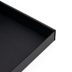 Schwarze Box mit PVC-Fenster, 3 cm hoch | 200x200x30 mm | Superbox