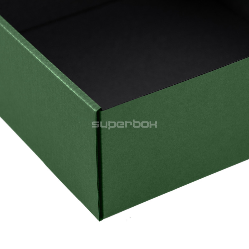 Grüne quadratische Box mit PVC-Fenster zum Verpacken von Sauce-Gläsern