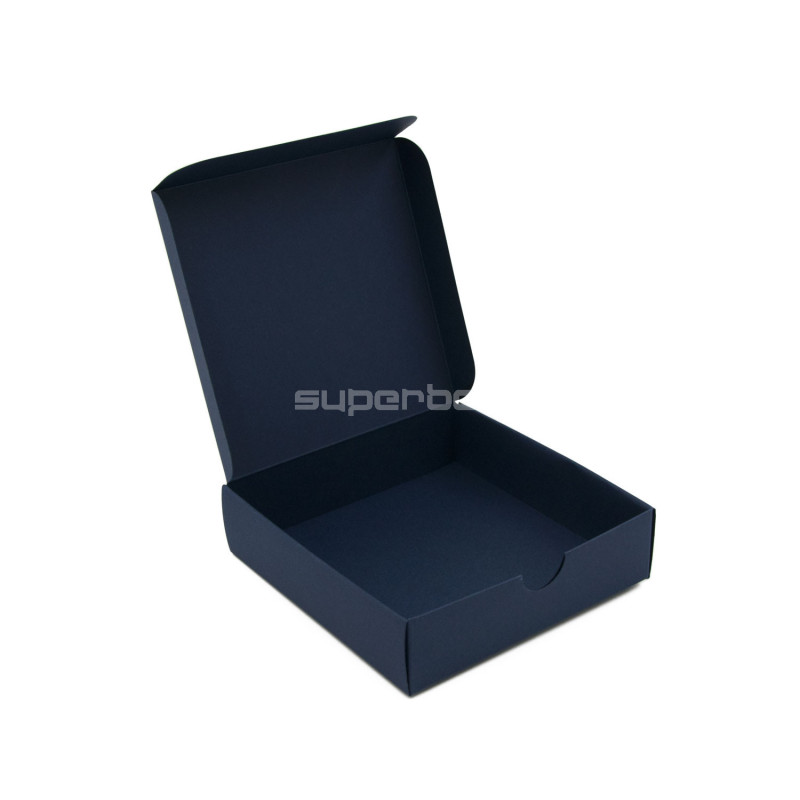 Small Square Gift Box from Dark Blue Decorative Cardboard Small Square Gift Box from Dark Blue Decorative Cardboard
