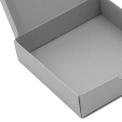 Graue quadratische Kartonschachtel | 110x110x30 mm | Superbox
