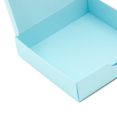 Blaue quadratische Kartonschachtel | 110x110x30 mm | Superbox