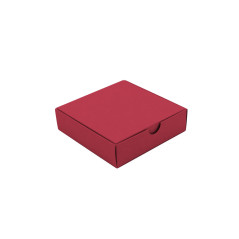 Rote quadratische Kartonschachtel | 110x110x30 mm | Superbox