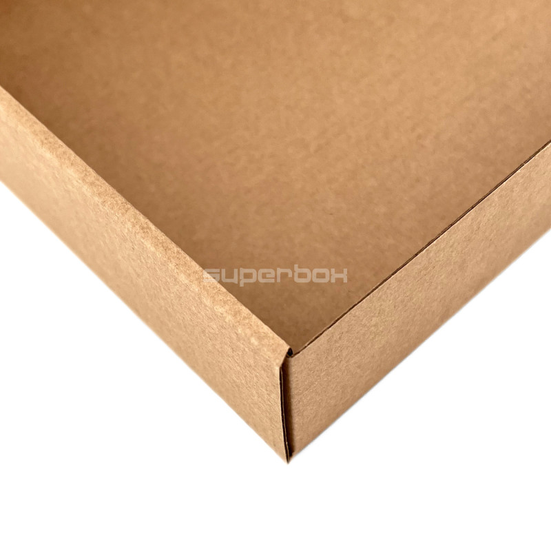 Braune Geschenkbox mit PVC-Fenster, 5 cm hoch