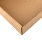 Braune Geschenkbox mit PVC-Fenster 5 cm hoch | 280x190x50 mm