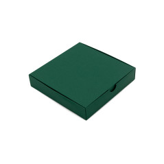 Dunkelgrüne quadratische Kartonschachtel | 150x150x30 mm | Superbox