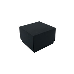 Kleine Schwarze Zweiteilige Karton-Geschenkbox | 70x70x50 mm