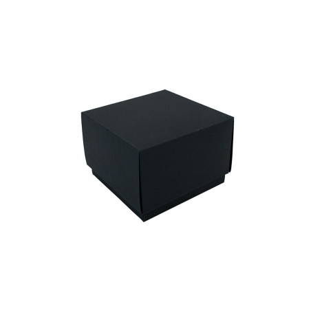 Kleine Schwarze Zweiteilige Karton-Geschenkbox | 70x70x50 mm