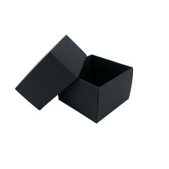 Schwarze kleine quadratische zweiteilige Geschenkbox