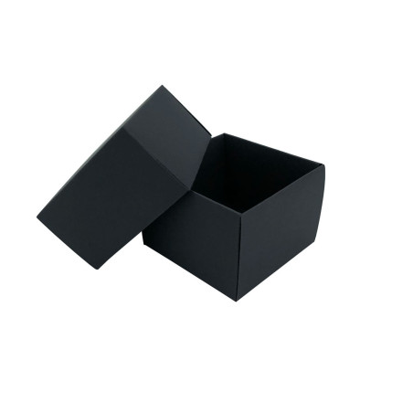 Schwarze kleine quadratische zweiteilige Geschenkbox