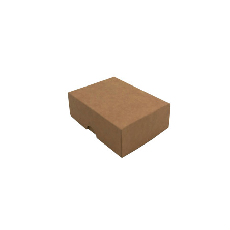 Braune kleine Kartonschachtel mit Deckel | 95x70x30 mm | Superbox