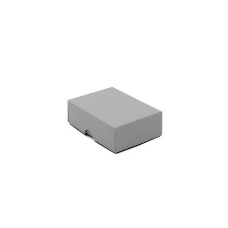 Graue zweiteilige Karton-Geschenkbox | 95x70x30 mm | Superbox
