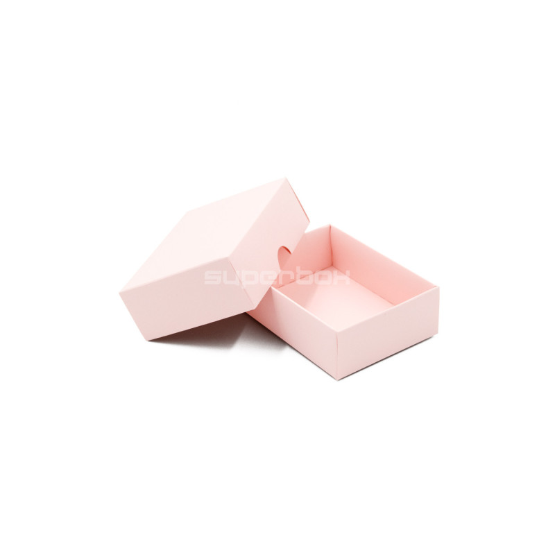 Zweiteilige kleine rechteckige Geschenkbox in pfirsich aus Karton Zweiteilige kleine rechteckige Geschenkbox in pfirsich aus Karton