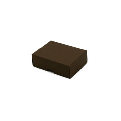 Tabakfarbene kleine Karton-Schmuckschachtel | 95x70x30 mm | Superbox