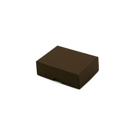 Tabakfarbene kleine Karton-Schmuckschachtel | 95x70x30 mm | Superbox