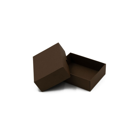 Zweiteilige kleine rechteckige Geschenkbox in tabakfarben