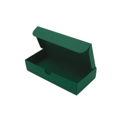 Kleine Geschenkbox aus dunkelgrünem dekorativem Karton