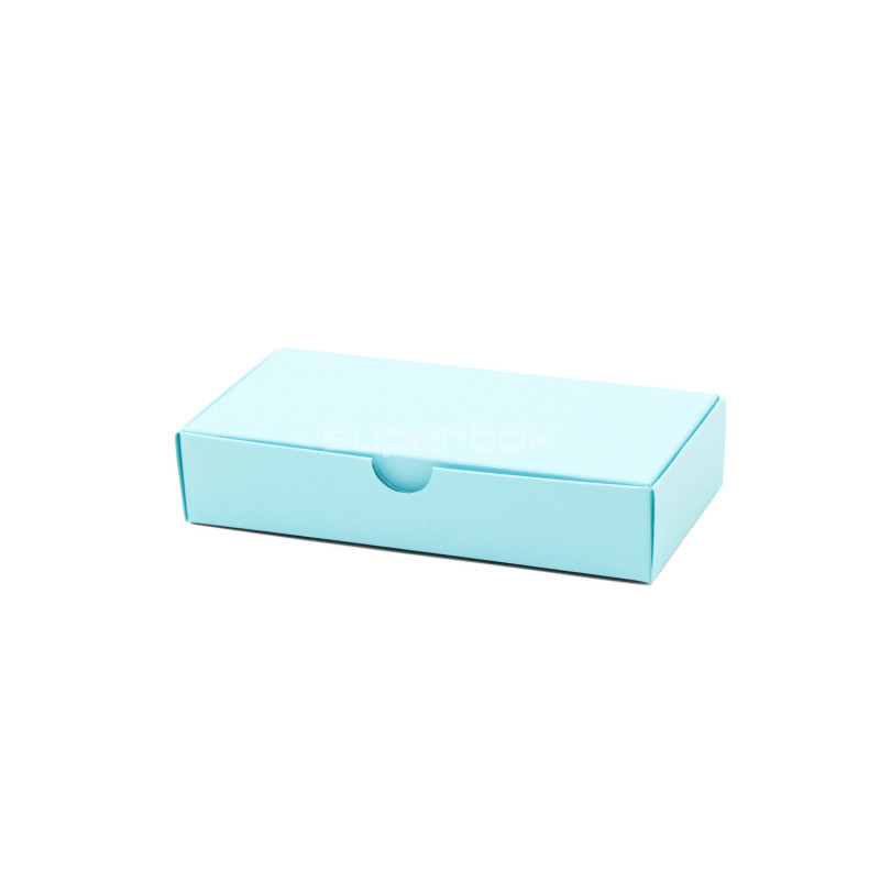 Hellblaue längliche Kartonschachtel | 150x70x30 mm | Superbox