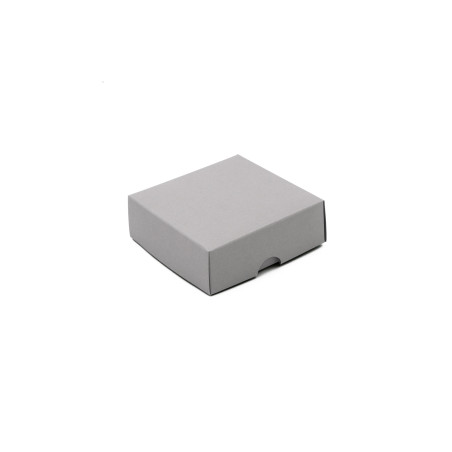 Graue Zweiteilige Quadratische Geschenkbox | 90x90x30 mm | Superbox