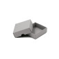 Graue Zweiteilige Quadratische Geschenkbox | 90x90x30 mm | Superbox