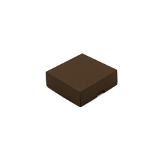 Zweiteilige Dunkelbraune Geschenkbox | 90x90x30 mm | Superbox