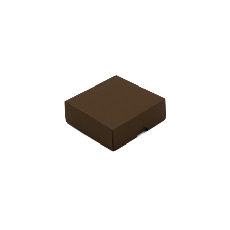 Zweiteilige Dunkelbraune Geschenkbox | 90x90x30 mm | Superbox