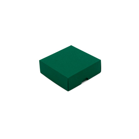 Kleine Quadratische Dunkelgrüne Karton-Geschenkbox | 90x90x30 mm